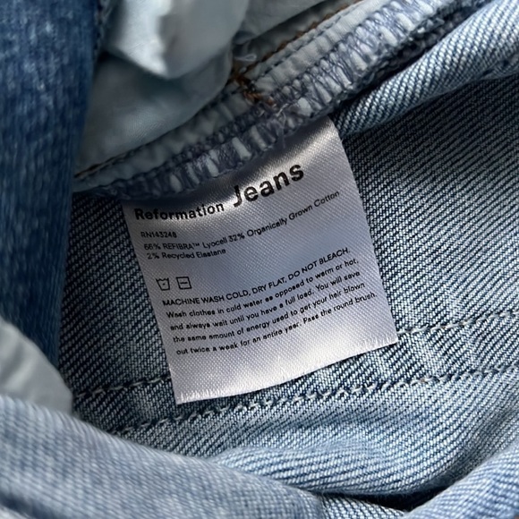 Reformation High Rise Skinny Jeans Como Light Wash - Picture 9 of 9